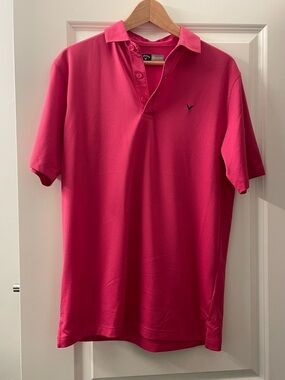 Callaway Men's Hot Pink Short-Sleeve Polo
